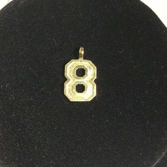 Gold Raised Edge Number Charm (E2) - Picture 1 of 4